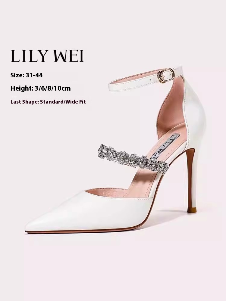 Low-heeled thin high-heeled we - Wide Fit Heels บทวิจารณ์และราคา