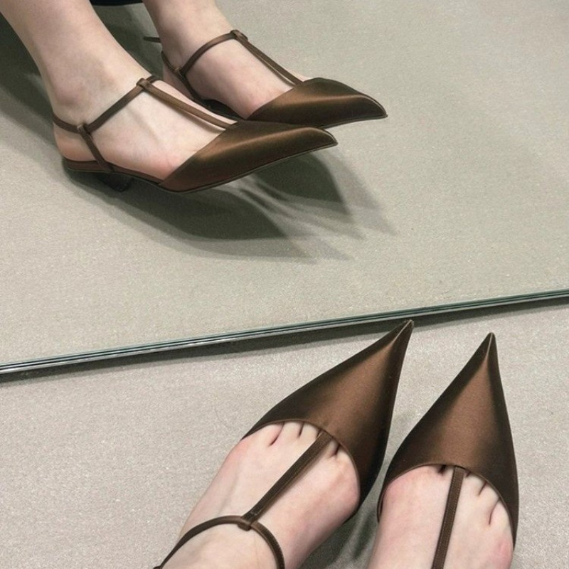 Shoes for Women Sexy Pointed T - Slingback Pumps Women บทวิจารณ์และราคา