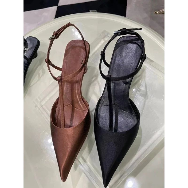 Shoes for Women Sexy Pointed T - Slingback Pumps Women บทวิจารณ์และราคา