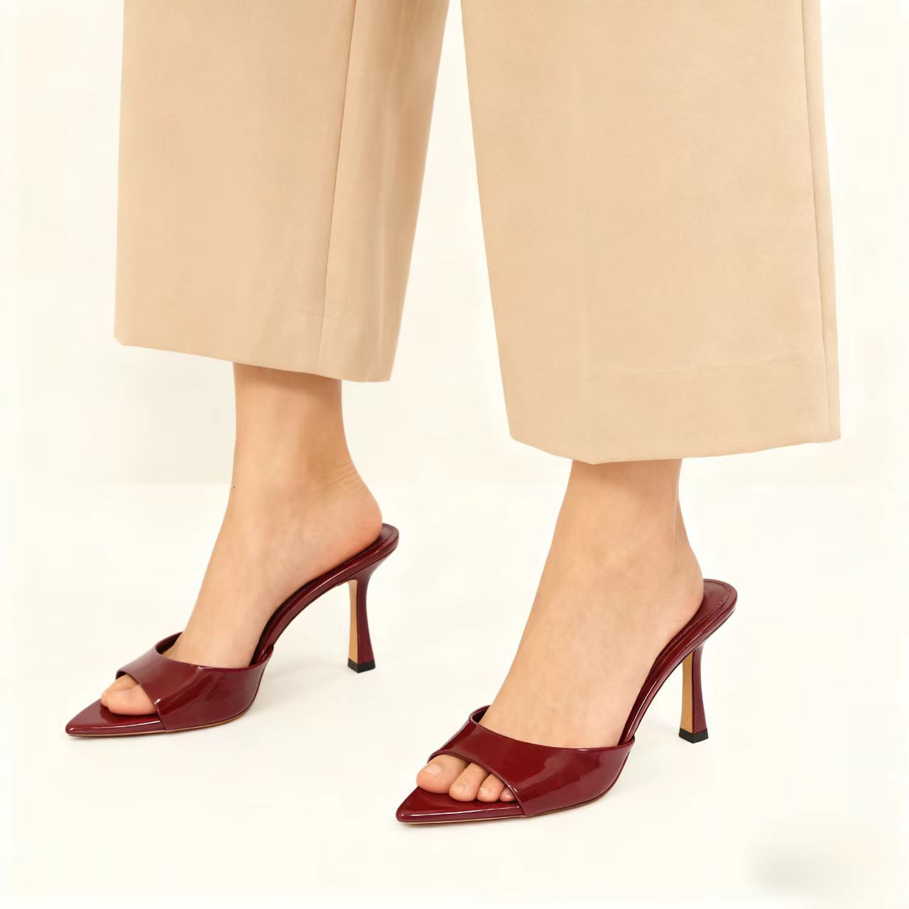 Women Glossy Leather Peep Toe  - Women'S Shoes Peep Toe บทวิจารณ์และราคา