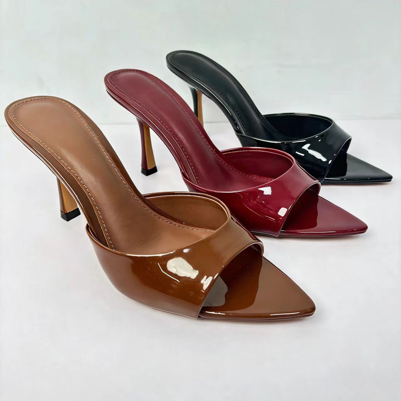 Women Glossy Leather Peep Toe  - Women'S Shoes Peep Toe บทวิจารณ์และราคา