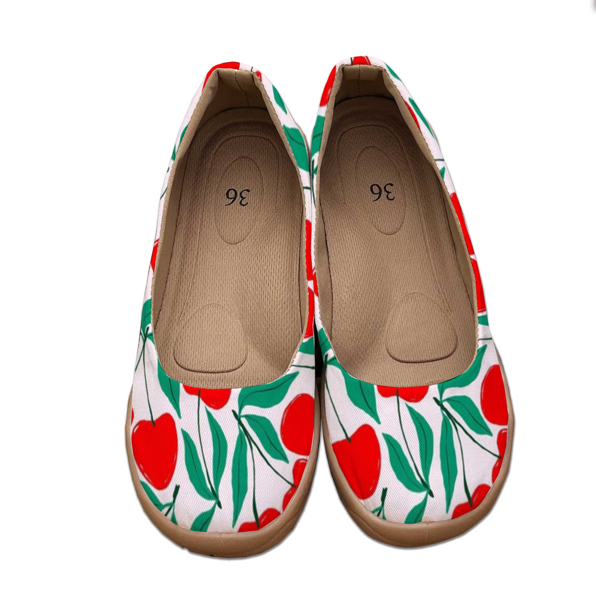 Sweet Cherry-Colored Wide-Fit  - Women'S Shoes For Wide Feet บทวิจารณ์และราคา