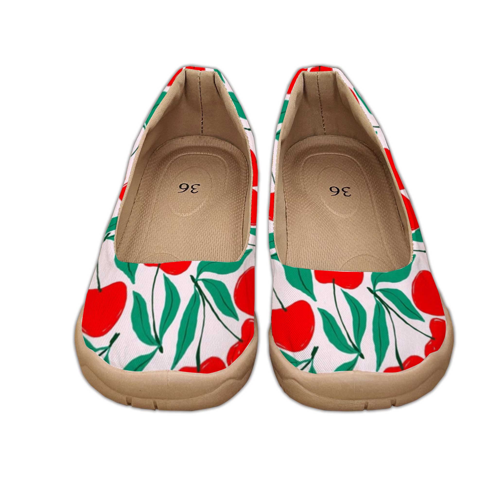 Sweet Cherry-Colored Wide-Fit  - Women'S Shoes For Wide Feet บทวิจารณ์และราคา