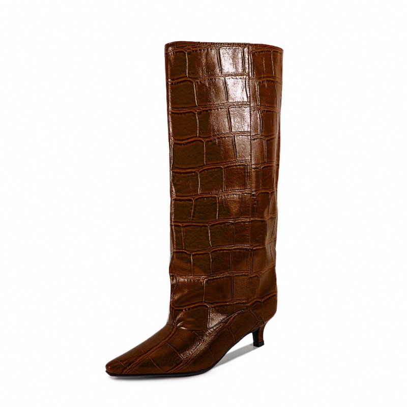 Kitten Heel Wide Calf Boots, C - Wide Fit Heels บทวิจารณ์และราคา