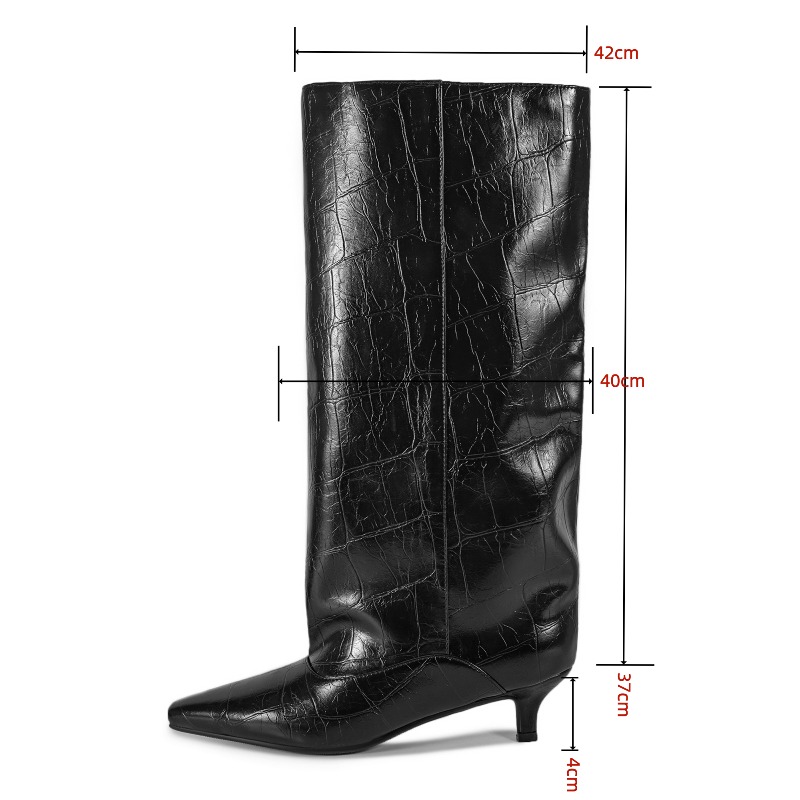 Kitten Heel Wide Calf Boots, C - Wide Fit Heels บทวิจารณ์และราคา