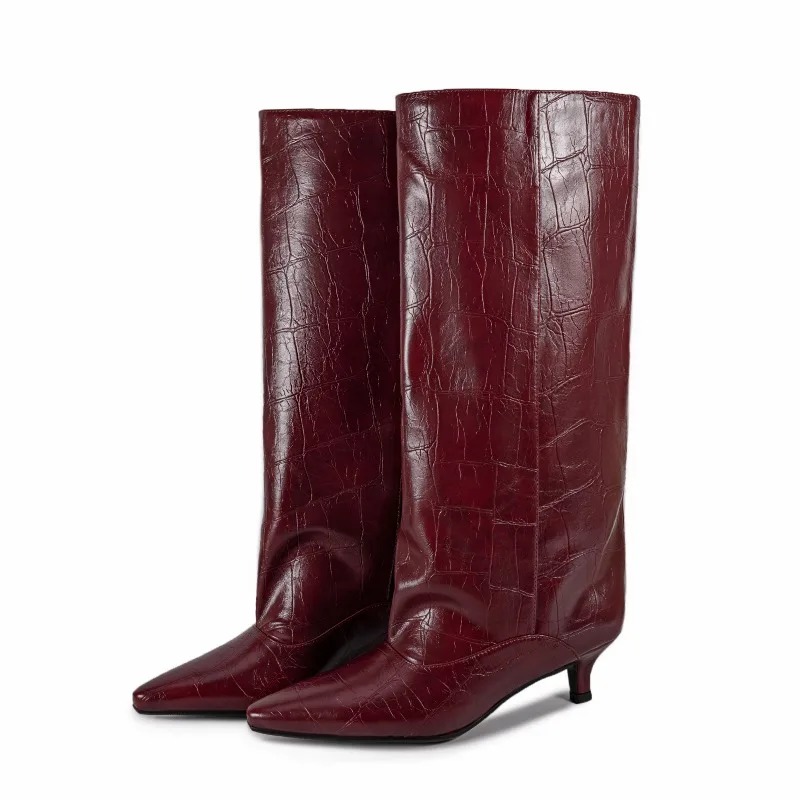 Kitten Heel Wide Calf Boots, C - Wide Fit Heels บทวิจารณ์และราคา