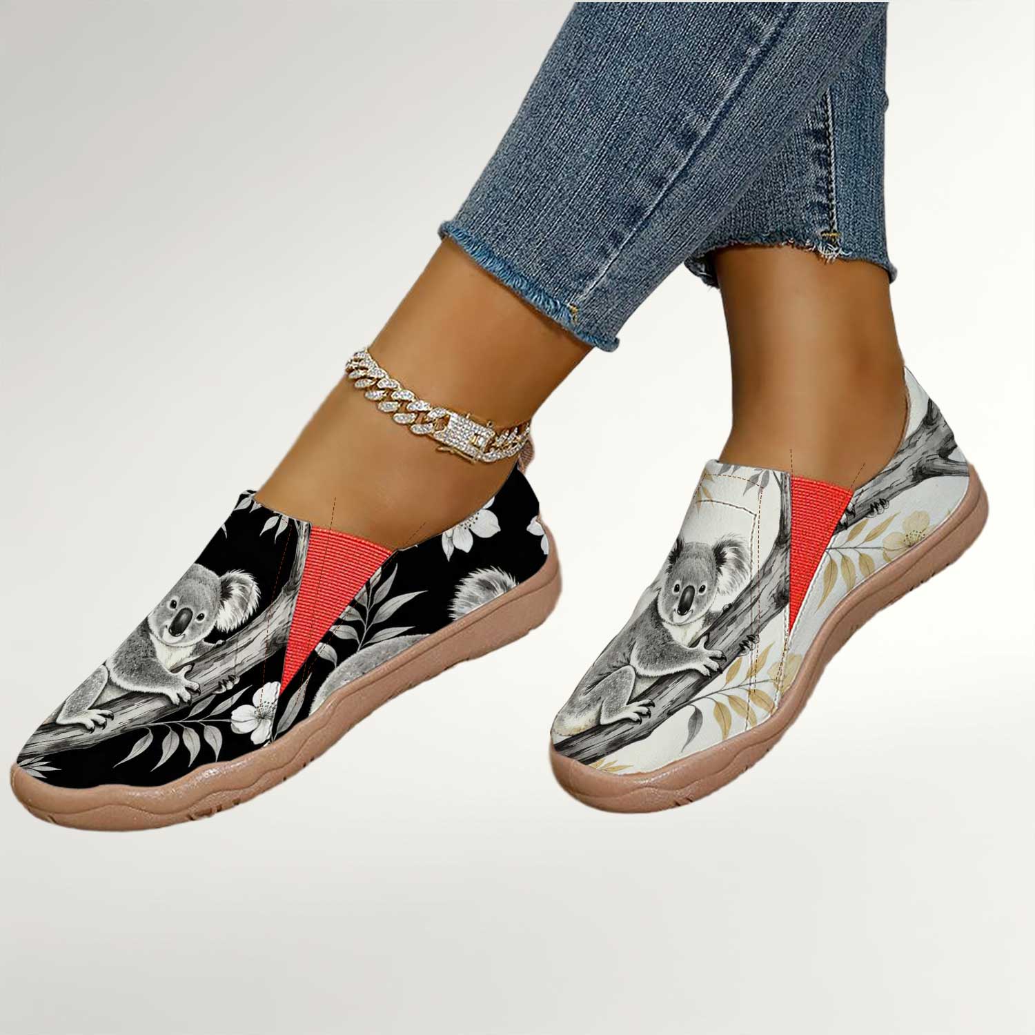 Women's Cute Koala Print Slip- - Women'S Shoes For Wide Feet บทวิจารณ์และราคา