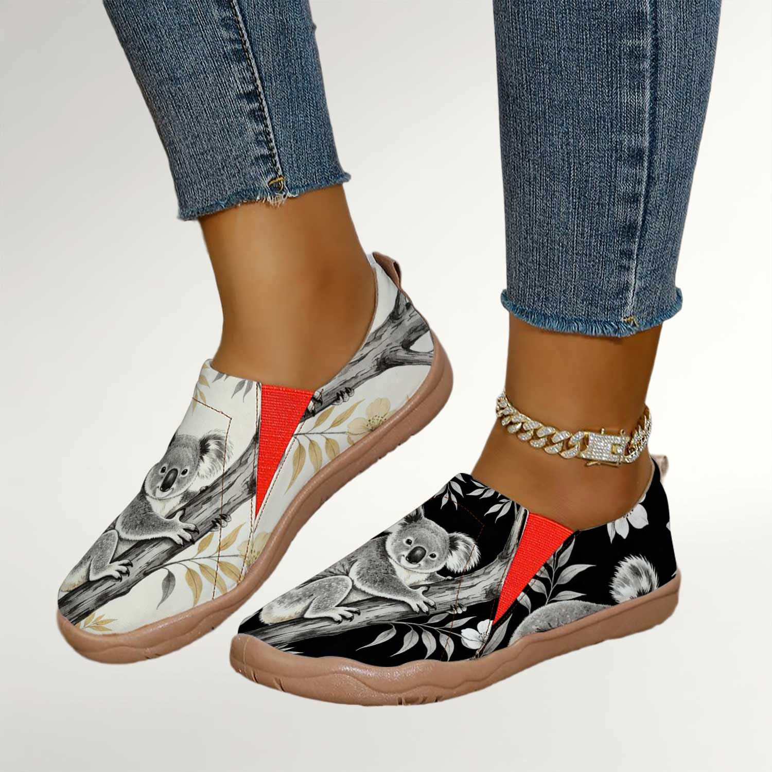 Women's Cute Koala Print Slip- - Women'S Shoes For Wide Feet บทวิจารณ์และราคา