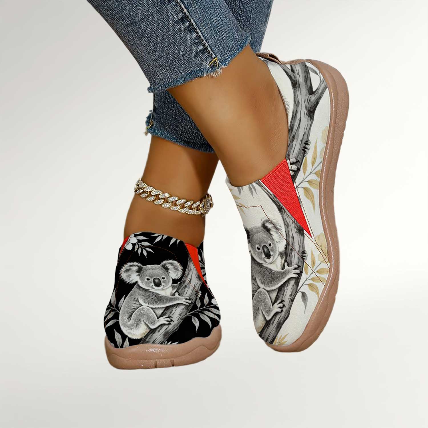 Women's Cute Koala Print Slip- - Women'S Shoes For Wide Feet บทวิจารณ์และราคา