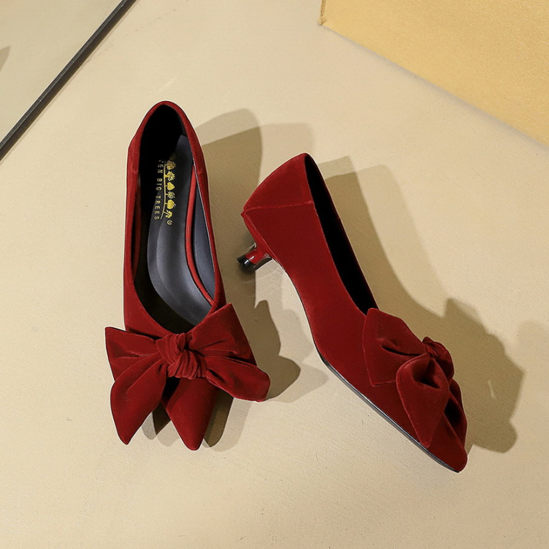 Korean Temperament Suede Stile - Ankle Strap Heels บทวิจารณ์และราคา