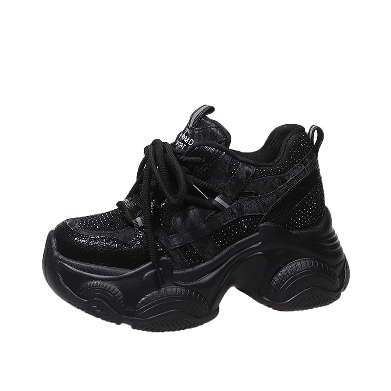 8CM Women Chunky Sneakers New  - Wedge Heeled Sneaker บทวิจารณ์และราคา
