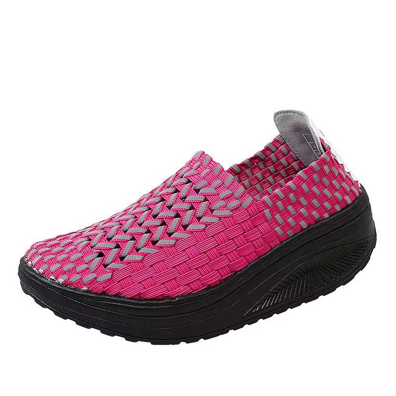 Woman Hand Woven Wedges Casual - Women'S Shoes Hands Free บทวิจารณ์และราคา