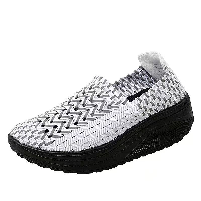 Woman Hand Woven Wedges Casual - Women'S Shoes Hands Free บทวิจารณ์และราคา
