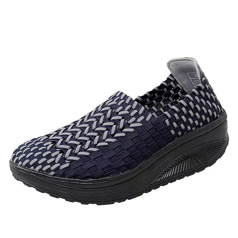 Woman Hand Woven Wedges Casual - Women'S Shoes Hands Free บทวิจารณ์และราคา