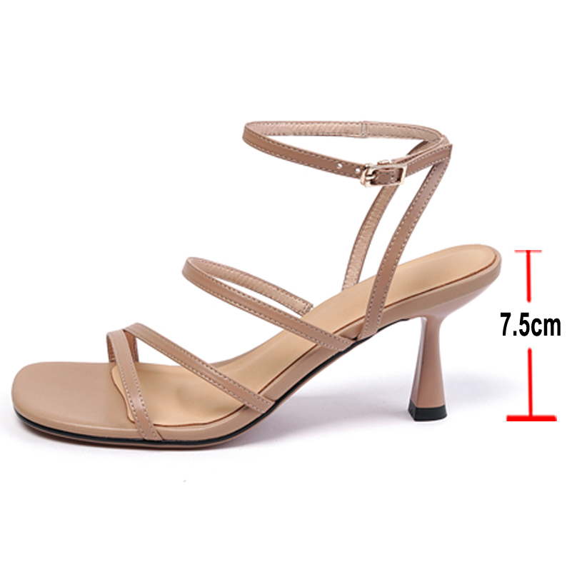 Meotina Sandals Women Shoes Sq - Ankle Strap Heels บทวิจารณ์และราคา